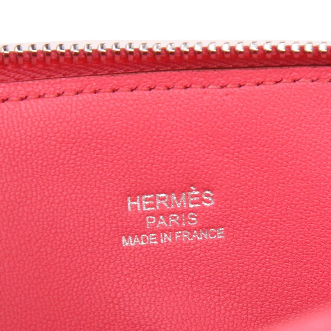 Hermès（爱马仕）Bolide保龄球包 唇膏粉 原厂御用swift皮 银扣