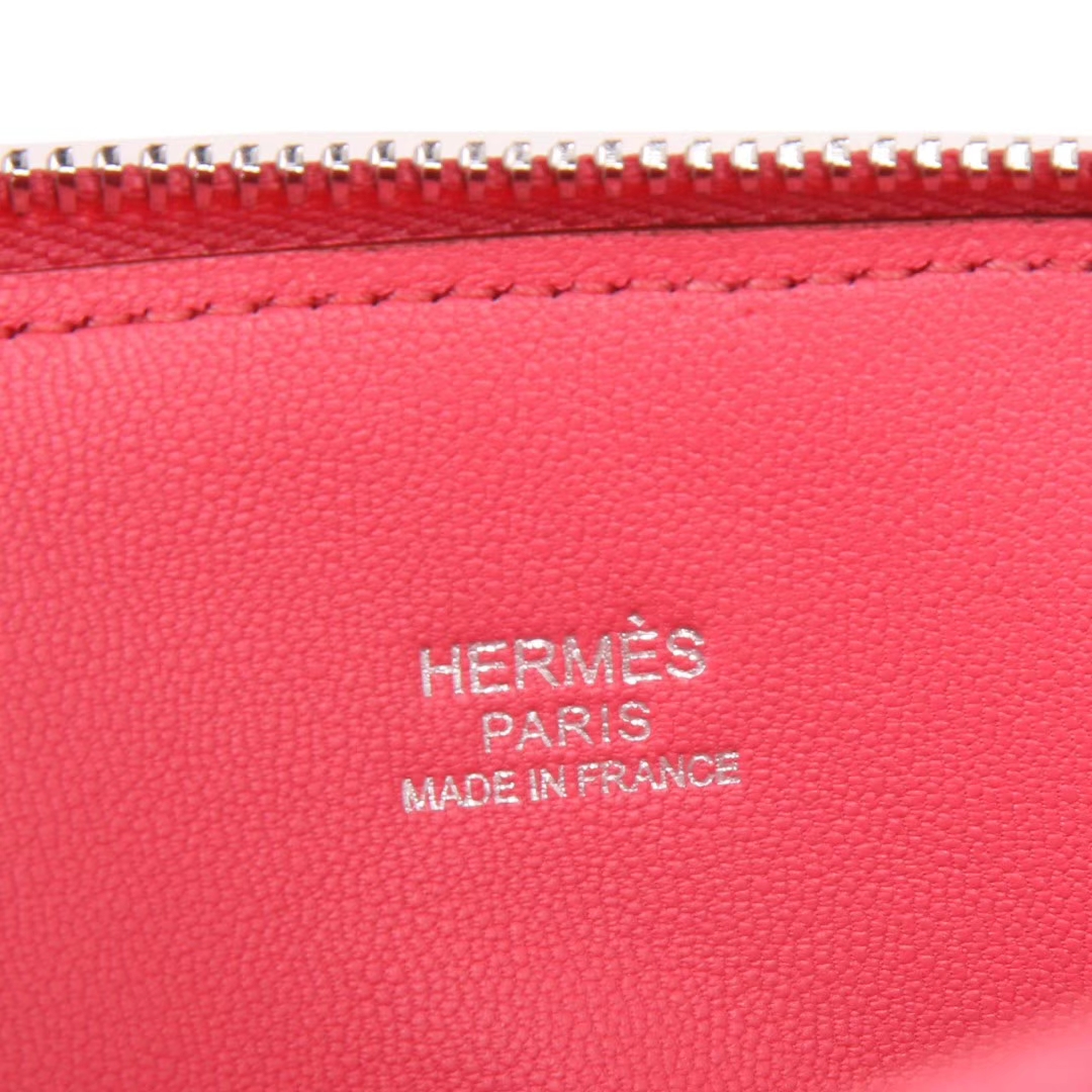 Hermès（爱马仕）Bolide保龄球包 唇膏粉 原厂御用swift皮 银扣