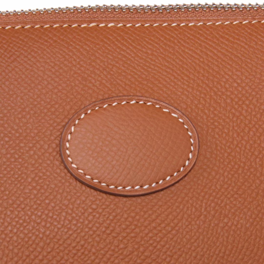 Hermès（爱马仕）Bolide保龄球包 金棕色 原厂御用epsom皮 银扣