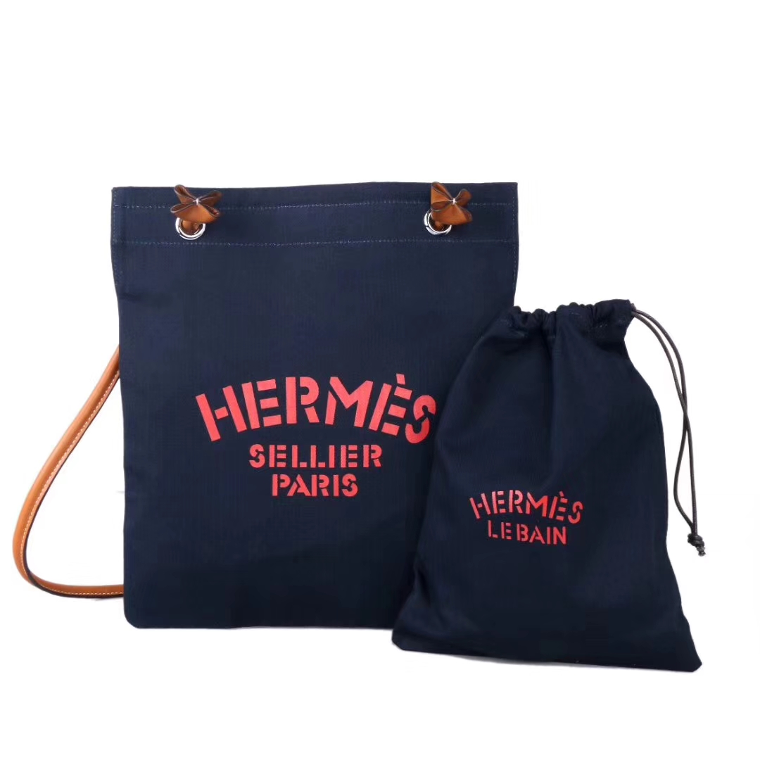 Hermès（爱马仕）19年新款 Aline艾琳包 午夜蓝 帆布系列 百搭款