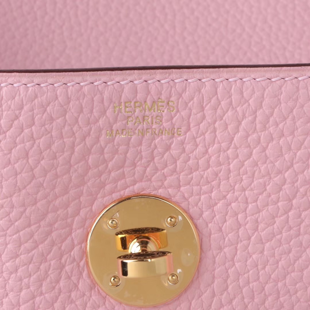 Hermès（爱马仕）lindy 30金 水粉色 Togo
