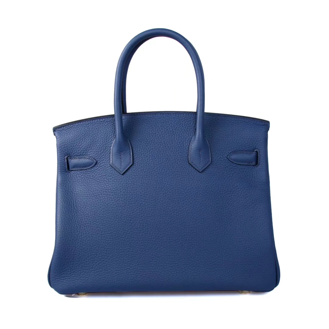 Hermès（爱马仕）birkin铂金包 深蓝色 togo 银扣 30cm