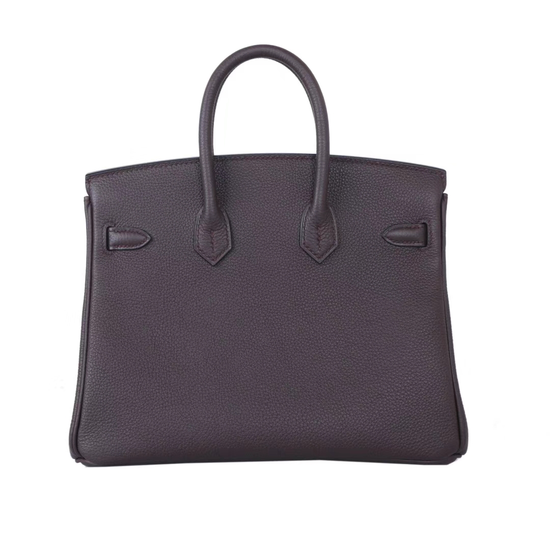 Hermès（爱马仕）birkin铂金包 巧克力色 togo 银扣 30cm