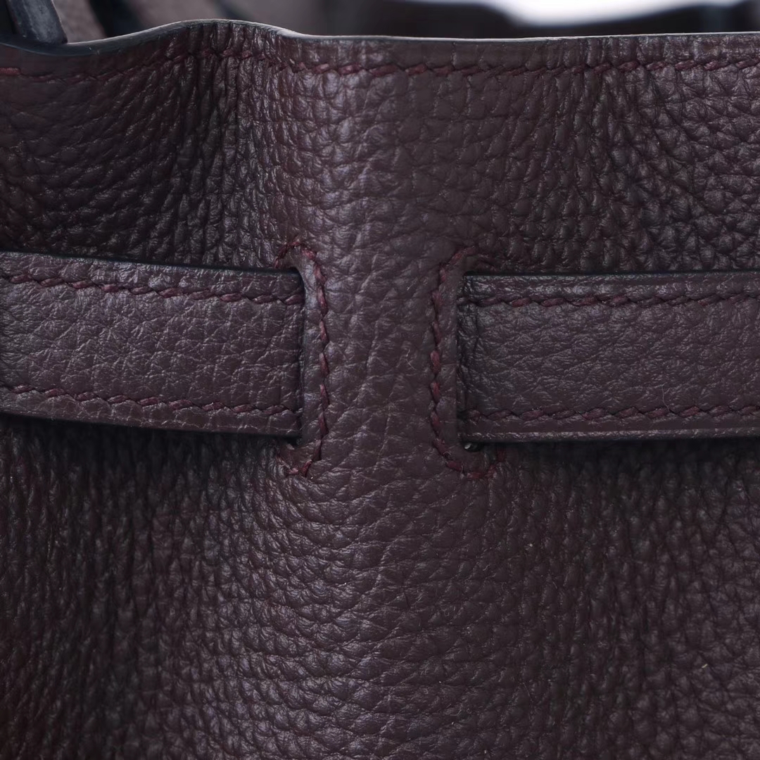 Hermès（爱马仕）birkin铂金包 巧克力色 togo 银扣 30cm