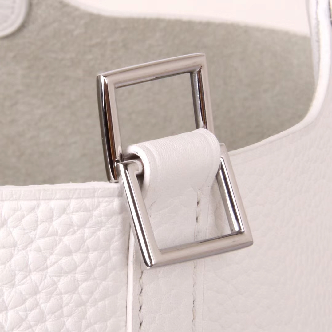 Hermès（爱马仕）Picotin菜篮包 CK01纯白 TOGO 精选原版皮 银扣 18cm