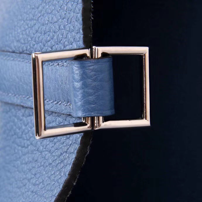 Hermès（爱马仕）Picotin菜篮包 玛瑙蓝 TOGO 精选原版皮 银扣 18cm