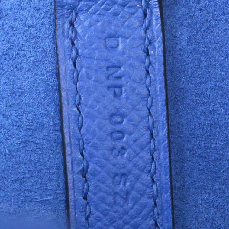 Hermès（爱马仕）Picotin菜篮包 编织系列 B3坦桑尼亚蓝 epsom皮 银扣 18cm