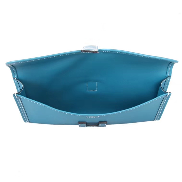 Hermès（爱马仕）Jige 手包 CK75牛仔蓝 epsom皮 28cm