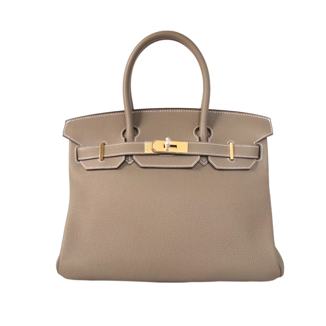 Hermès（爱马仕）Birkin铂金包 大象灰 togo 金扣 30cm