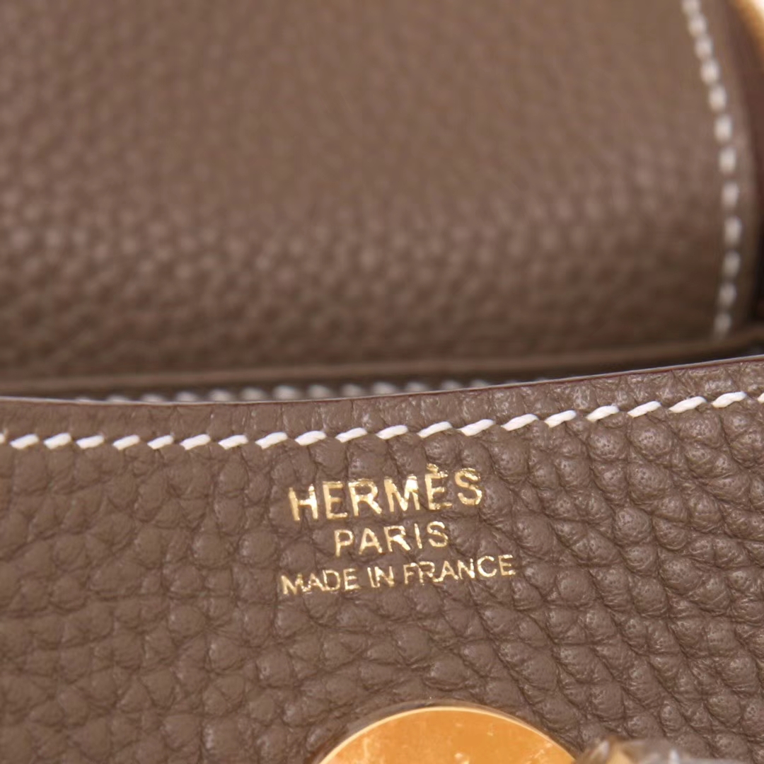 Hermès（爱马仕）lindy琳迪包 大象灰 Togo 金扣 30cm