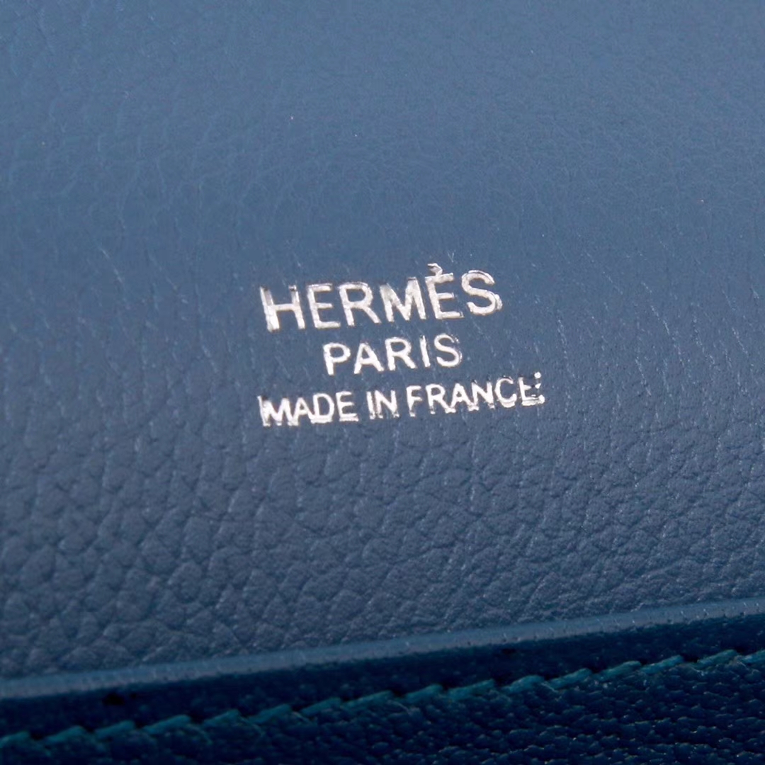 Hermès（爱马仕）roulis猪鼻 19银  玛瑙蓝 EVERCOLOR