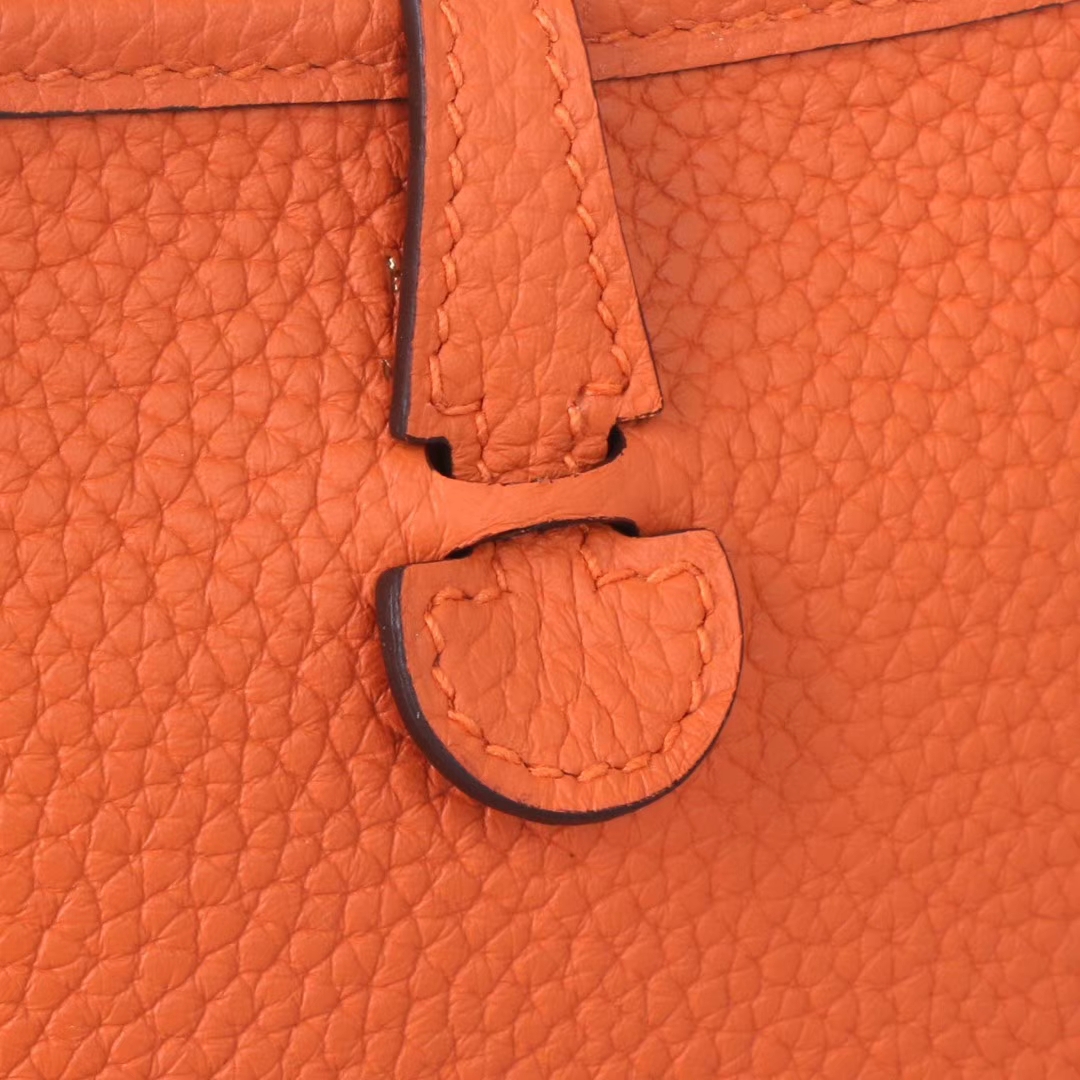 Hermès（爱马仕）mini evelyne 橙色 银扣 togo 17cm