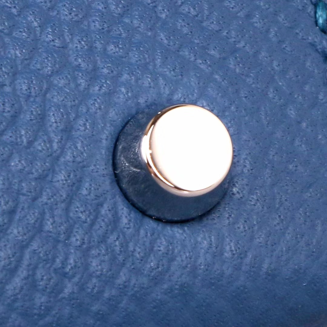 Hermès（爱马仕）Verrou锁链包插销包 玛瑙蓝 原厂御用Epsom 银扣 17cm