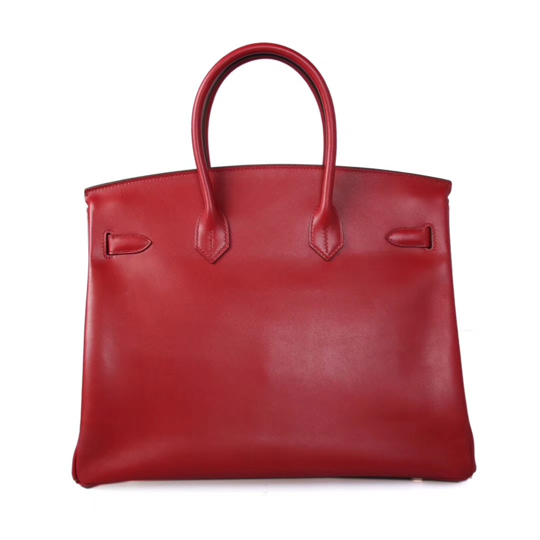 Hermès（爱马仕）birkin铂金包 酒红 BOX皮 35cm