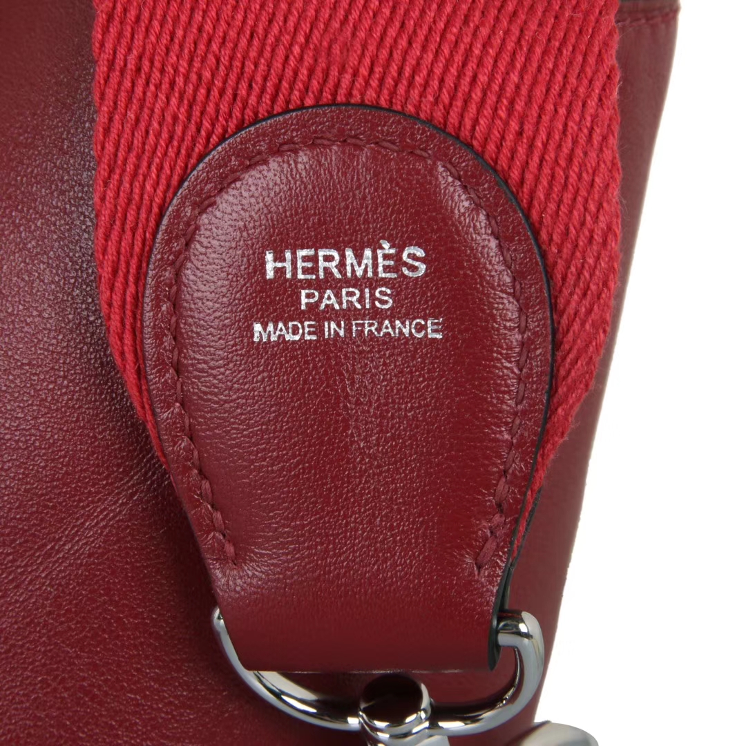 Hermès（爱马仕）Toolbox牛奶盒 石榴红 原厂御用swift皮 银扣 26cm