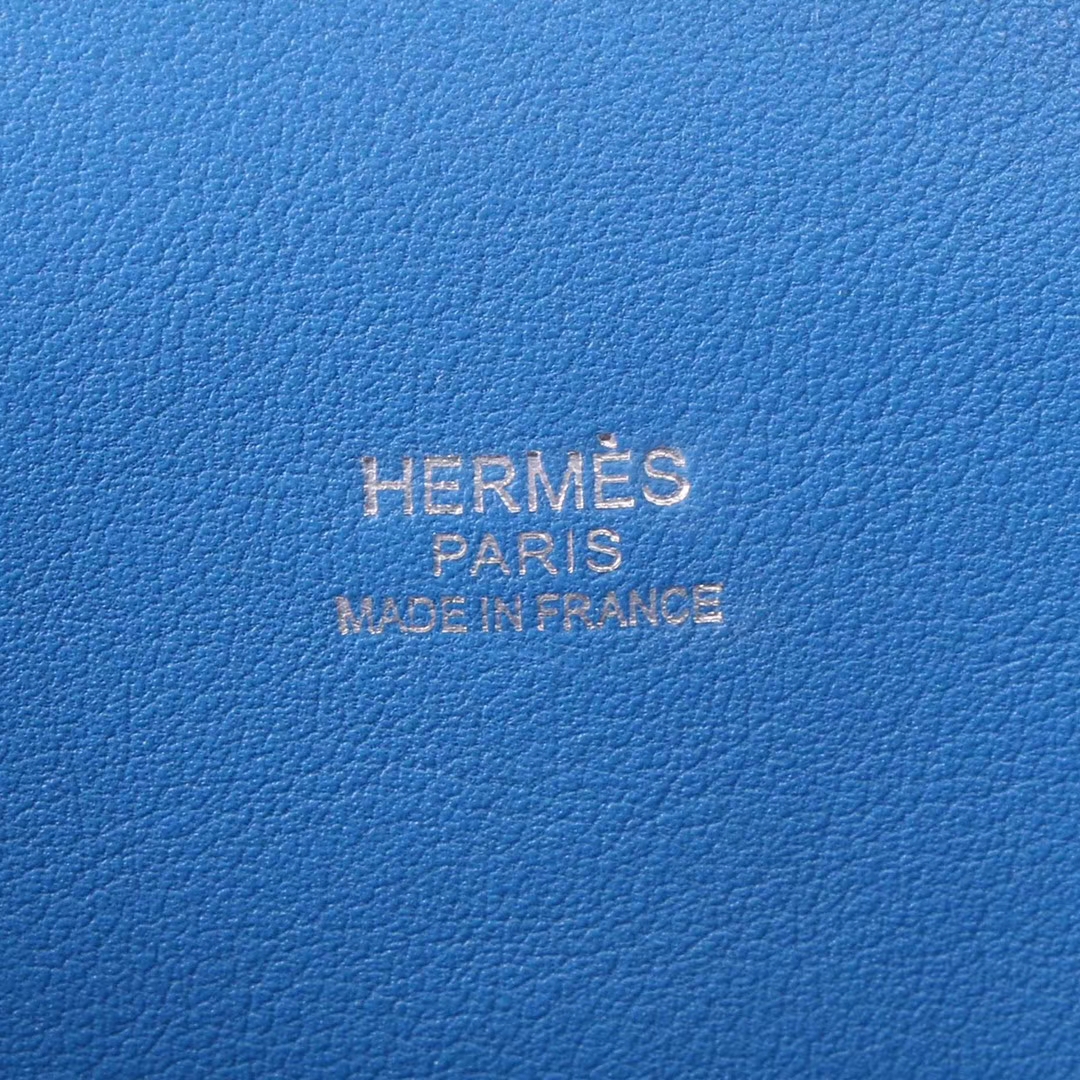 Hermès（爱马仕）Toolbox牛奶盒 水妖蓝 原厂御用swift皮 银扣 20cm