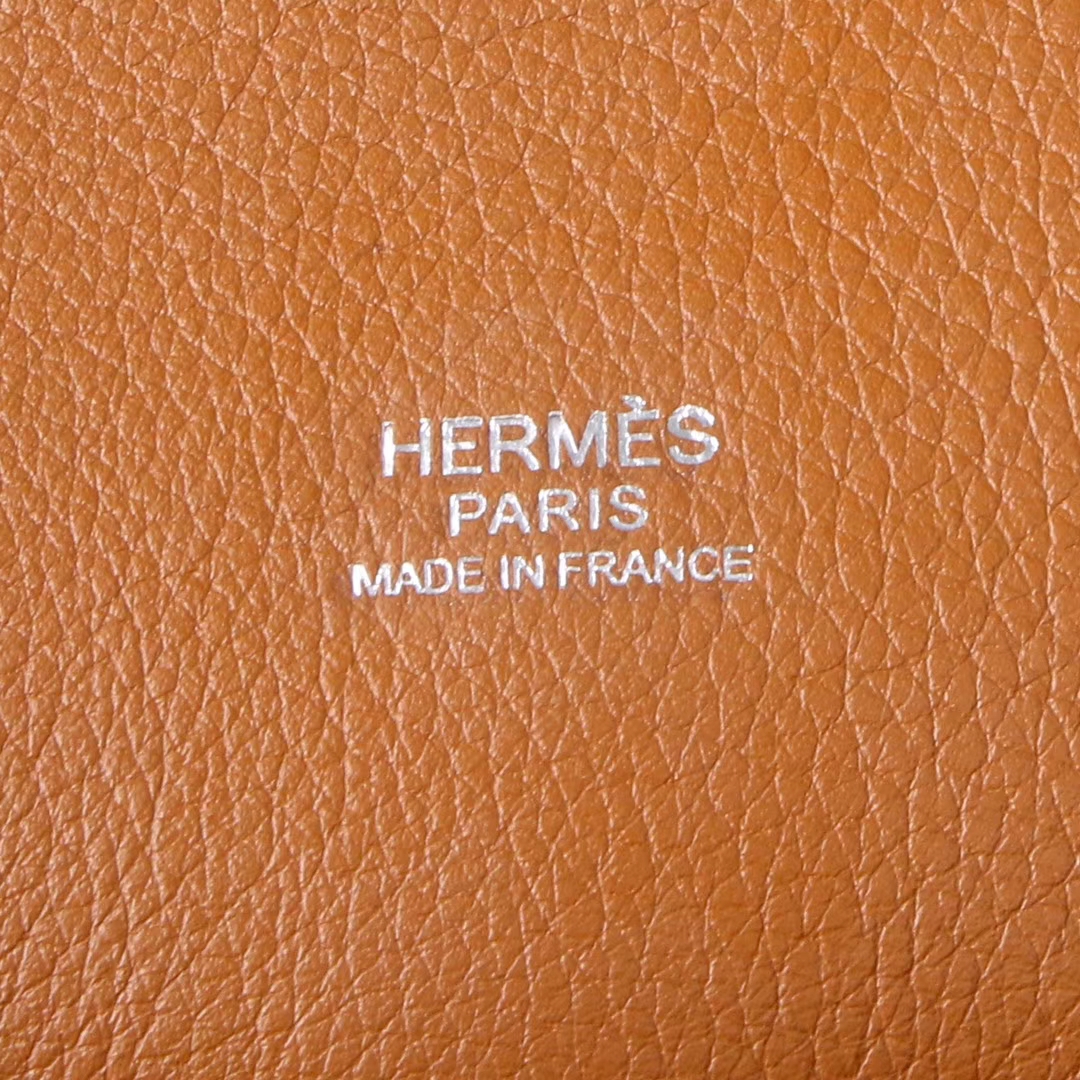 Hermès（爱马仕）Toolbox牛奶盒 金棕色 原厂御用swift皮 银扣 20cm