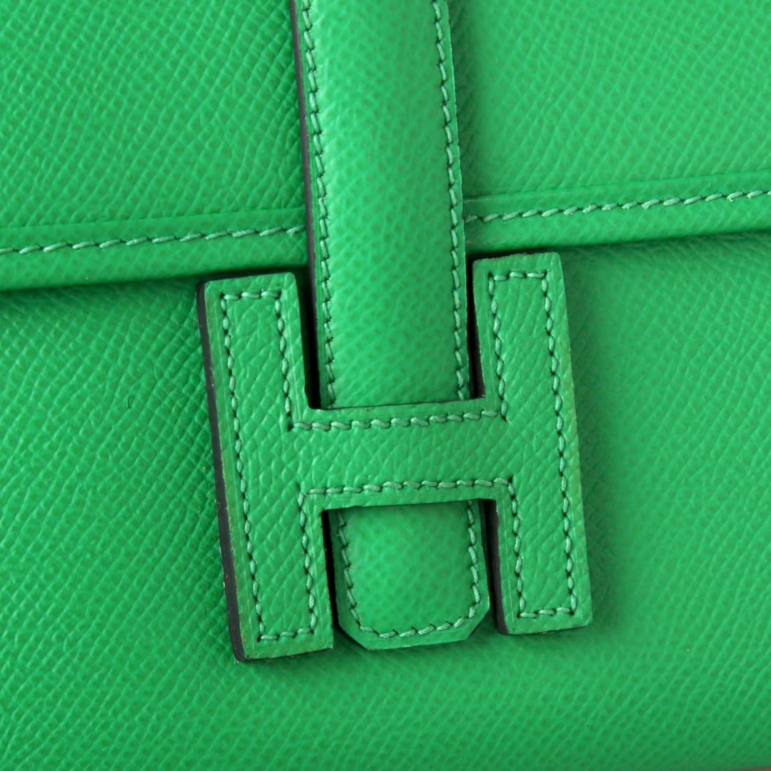 Hermès（爱马仕）Jige 手包 竹子绿 原厂御用epsom皮 22cm