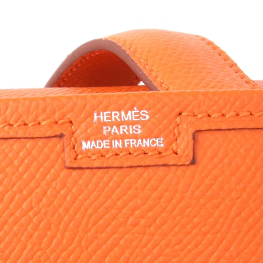 Hermès（爱马仕）Jige 手包 橙色 原厂御用epsom皮 22cm