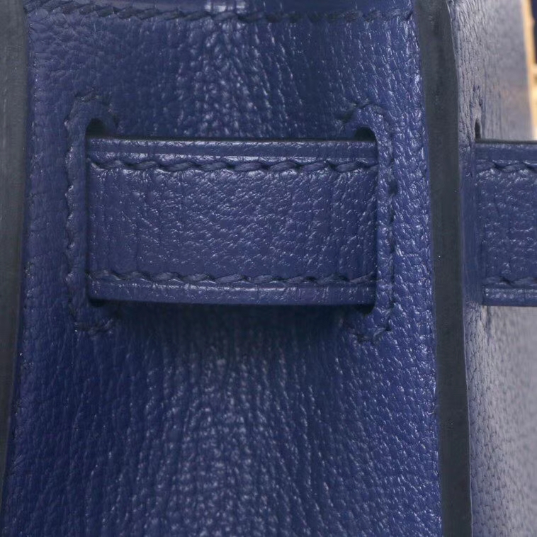 Hermès（爱马仕）mini Kelly二代 CK73  bleu saphir 宝石蓝 山羊皮