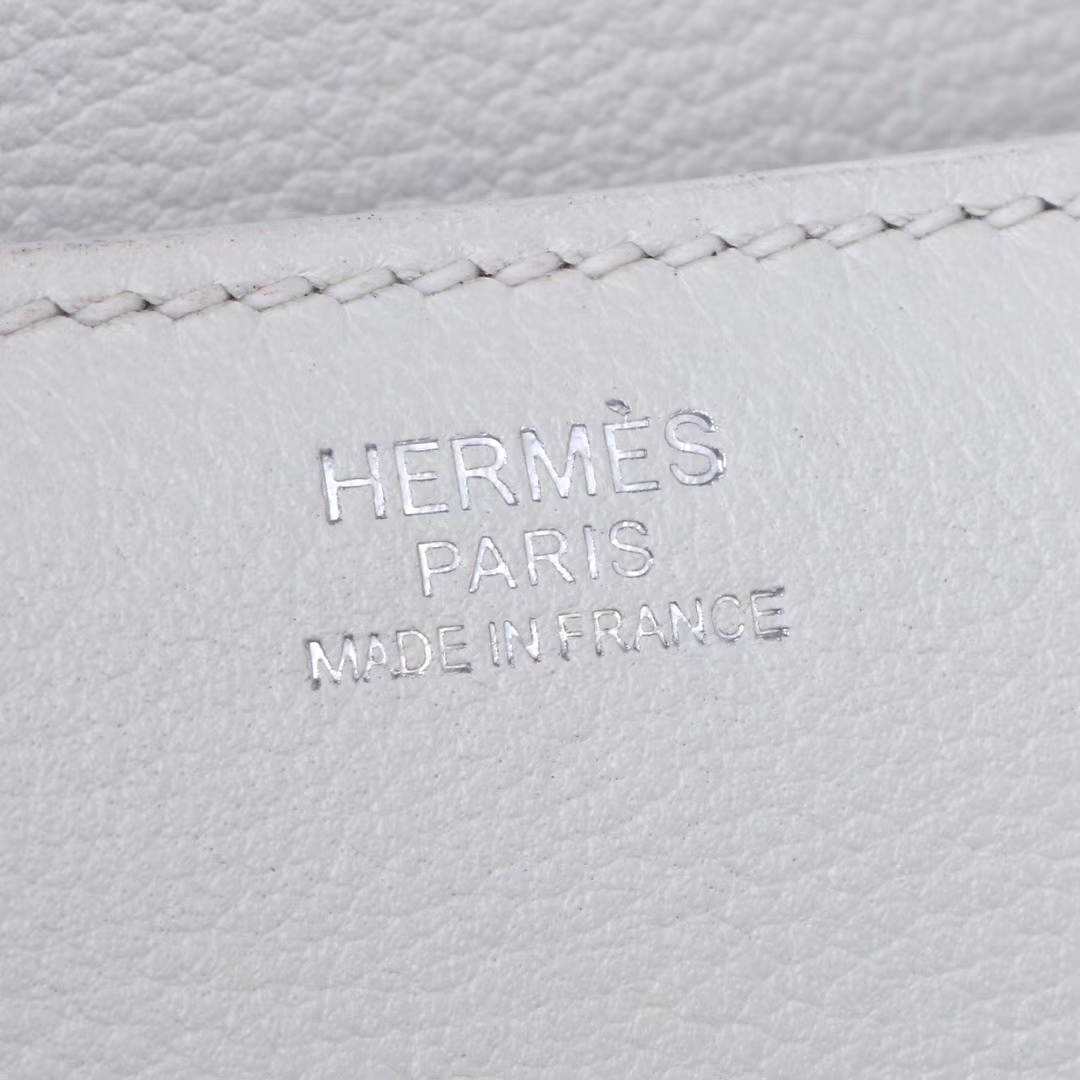 Hermès（爱马仕）Constance空姐包 纯白 银扣 EV 23cm