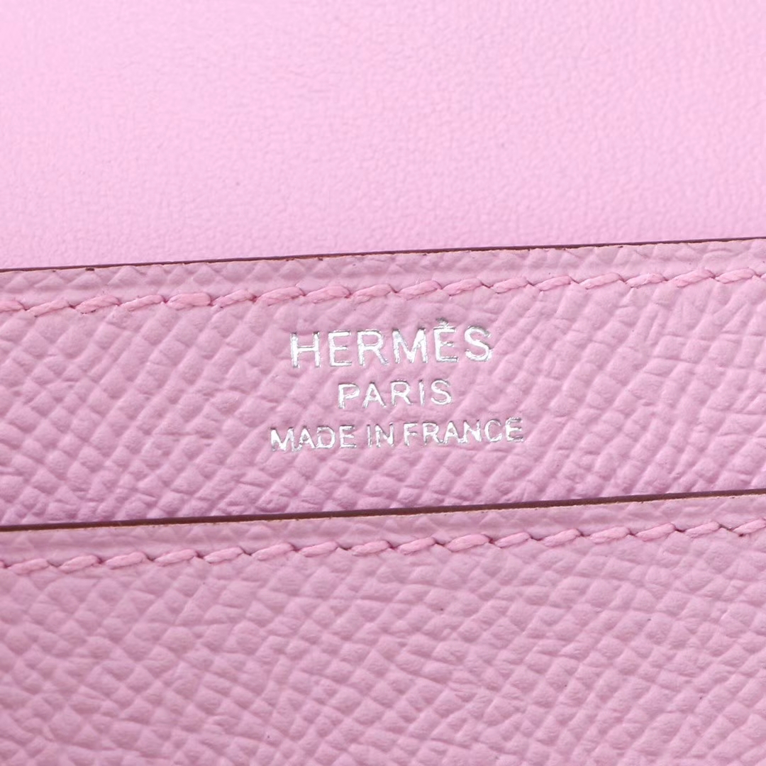 Hermès（爱马仕）Verrou锁链插销包 锦葵紫 Epsom皮 银扣 19cm