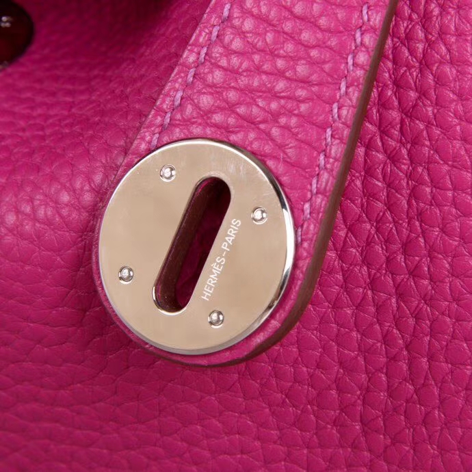 Hermès（爱马仕）Lindy琳迪包 玫瑰紫 银扣 30CM