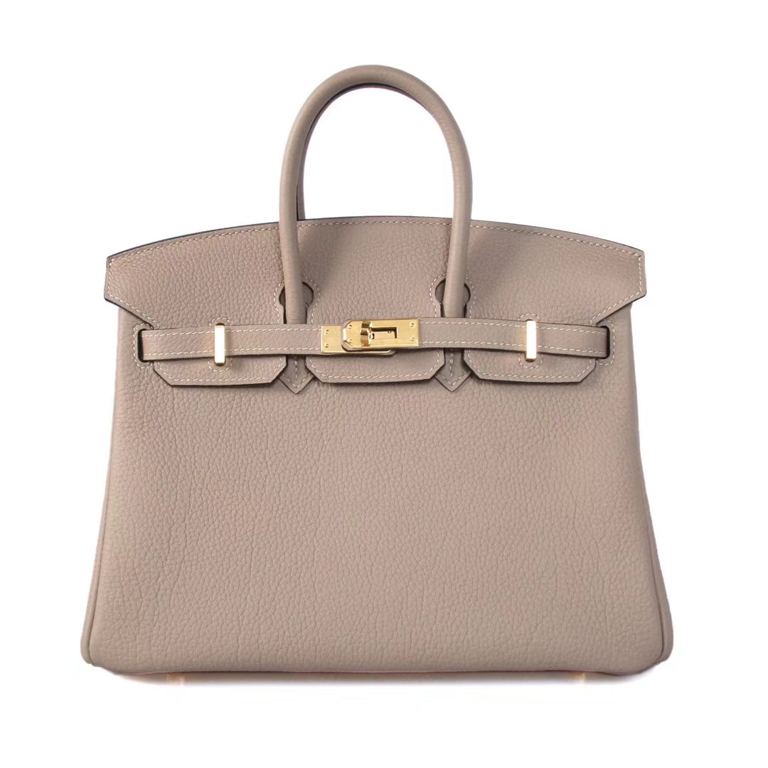 Hermès（爱马仕）Birkin 铂金包 斑鸠灰 Togo 金扣 30cm