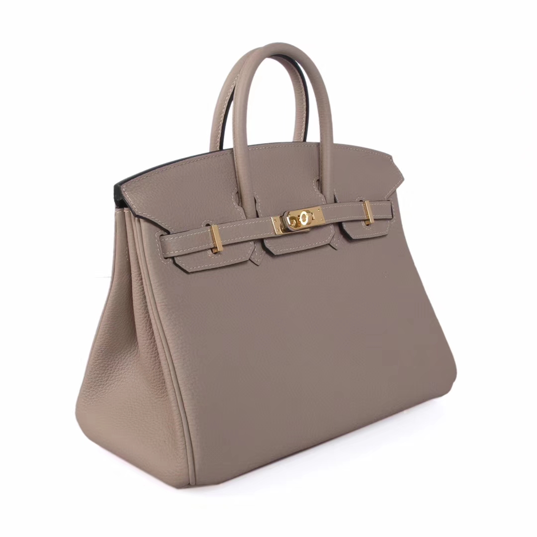 Hermès（爱马仕）Birkin 铂金包 斑鸠灰 Togo 金扣 30cm