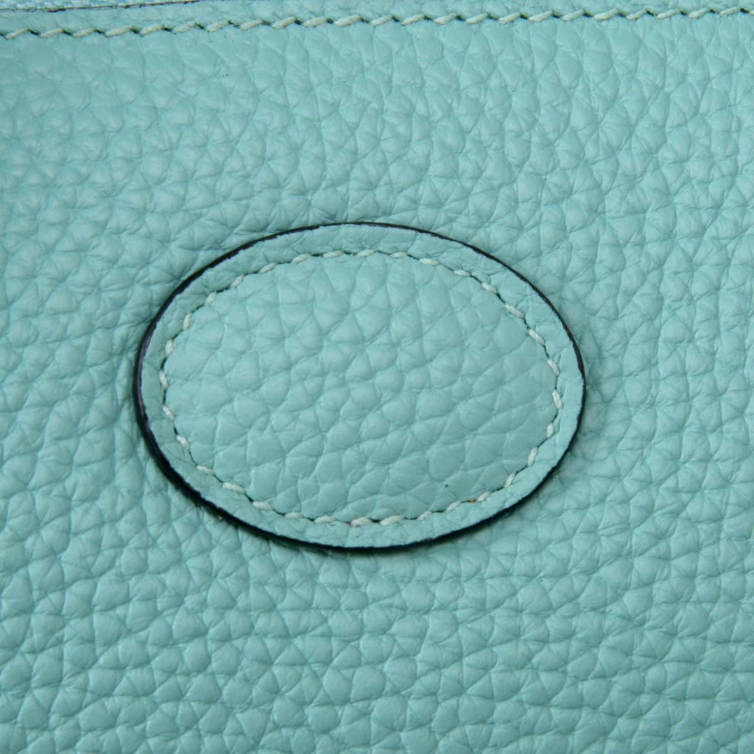 Hermès（爱马仕）bolid保龄包 马卡龙蓝 原厂御用Swift皮 Togo 银扣 28cm