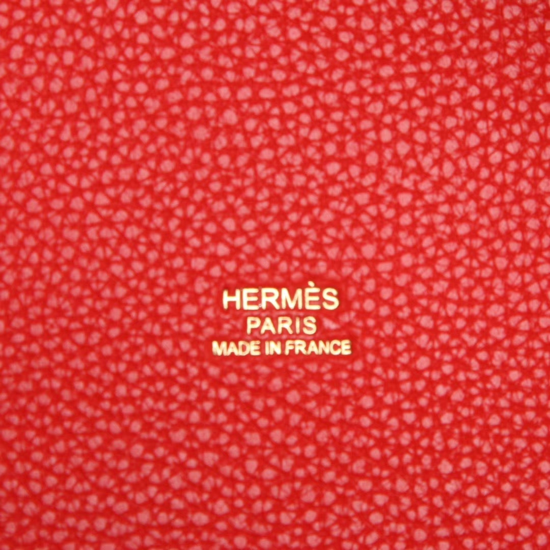 Hermès（爱马仕）Picotin菜篮包 番茄红 togo 金扣 26cm