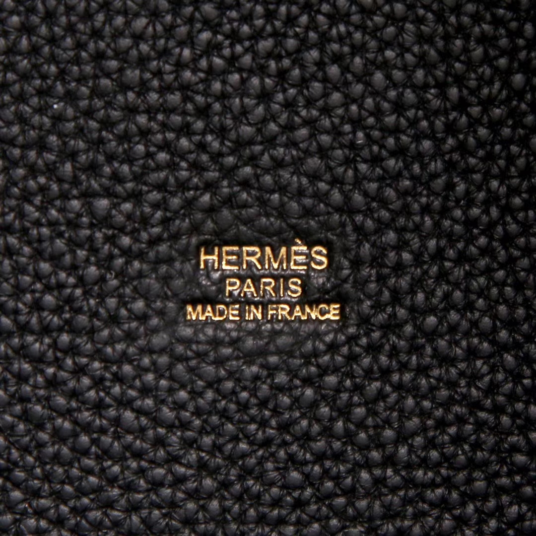 Hermès（爱马仕）Picotin菜篮包 黑色 togo 金扣 26cm