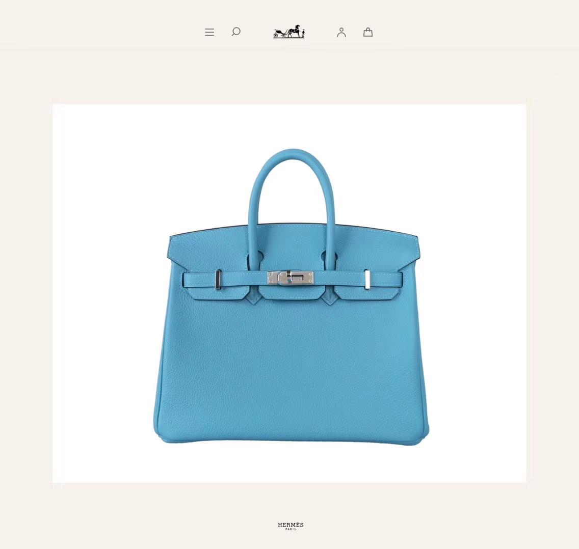 Hermès（爱马仕）birkin 铂金包 2019新色严选 P3北方蓝 togo 银扣 25cm