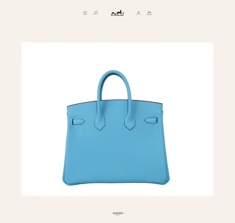 Hermès（爱马仕）birkin 铂金包 2019新色严选 P3北方蓝 togo 银扣 25cm