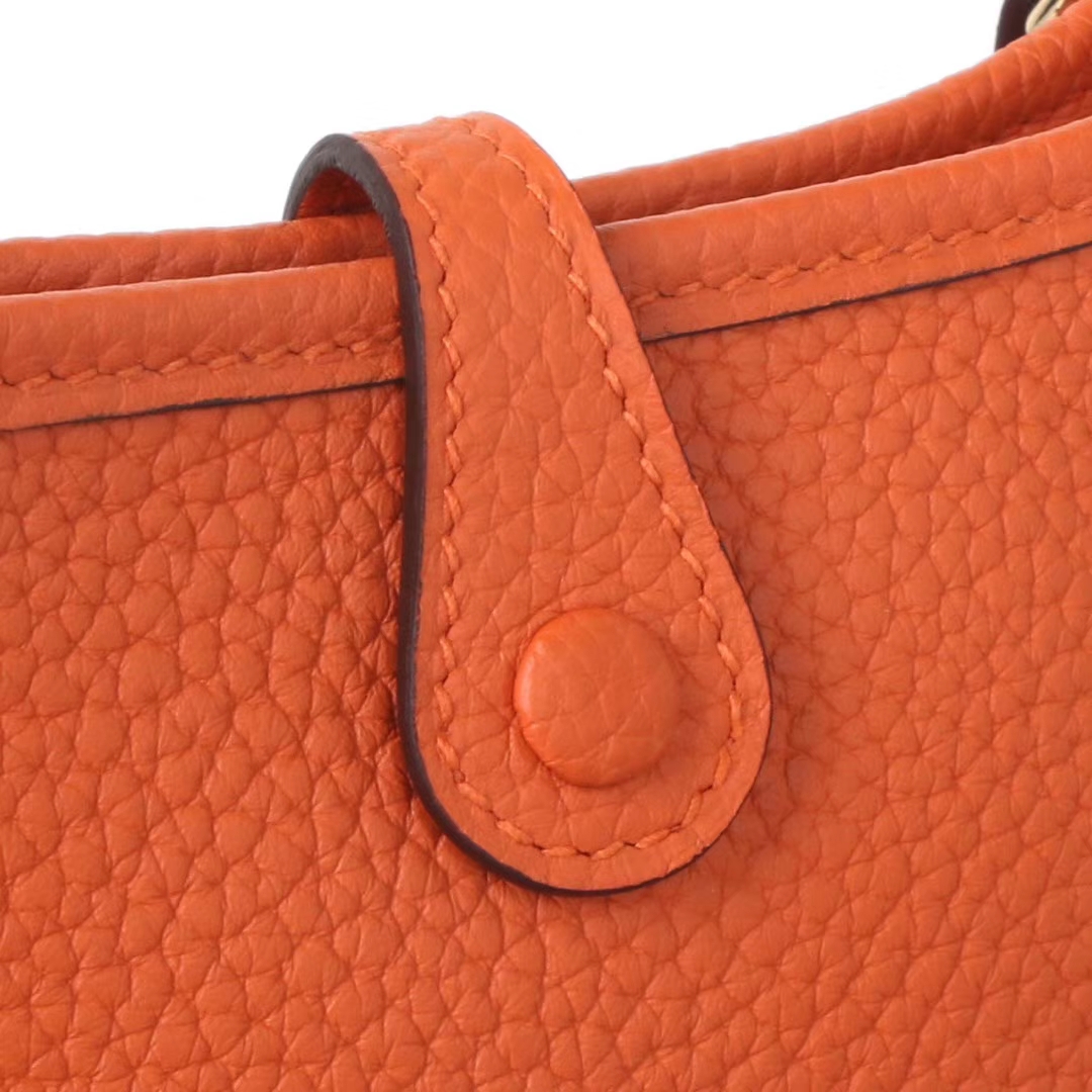 Hermès（爱马仕）Mini Evelyne 橙色 togo 17cm