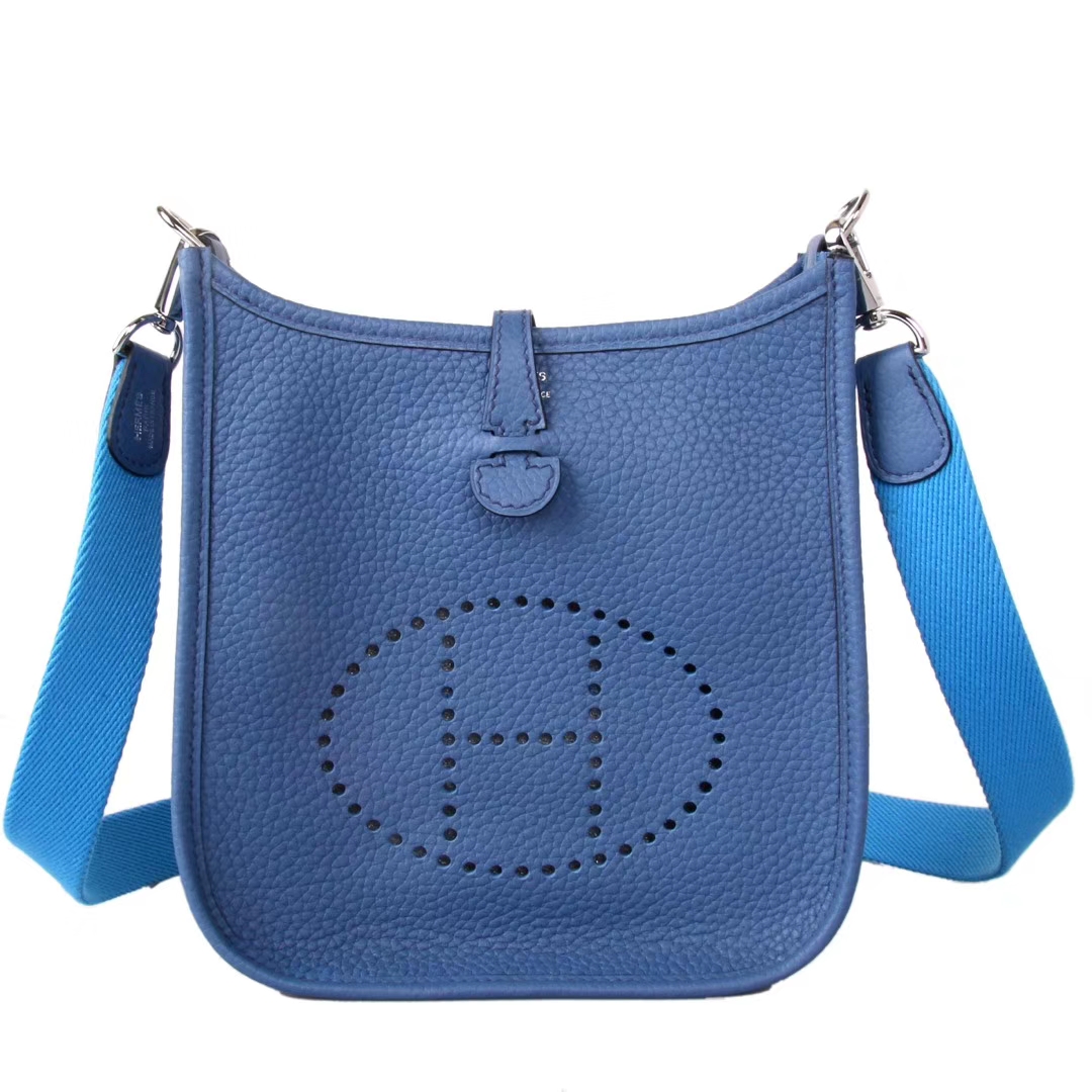 Hermès（爱马仕）Mini Evelyne 布莱顿蓝 togo 17cm