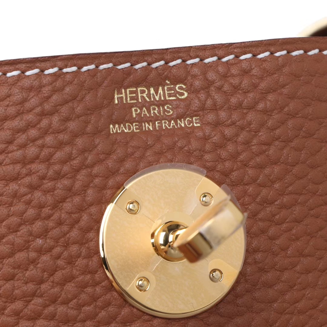 Hermès（爱马仕）mini lindy 迷你琳迪包 金棕色 Togo 金扣 20cm