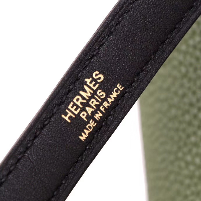 Hermès（爱马仕）Kelly2424 丛林绿拼黑 togo 金扣 29cm