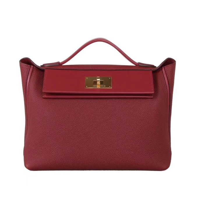 Hermès（爱马仕）Kelly2424 酒红 togo 金扣 29cm