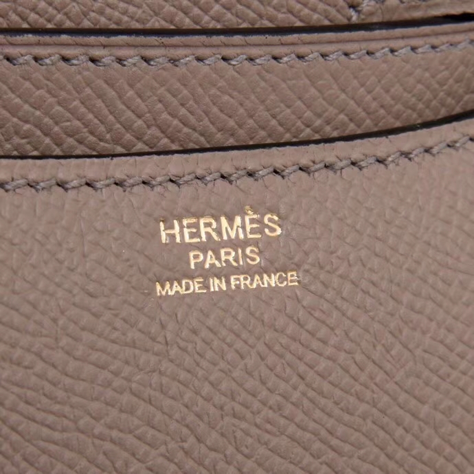 Hermès（爱马仕）Constace 空姐包 沥青灰 原厂御用epsom 金扣 19cm