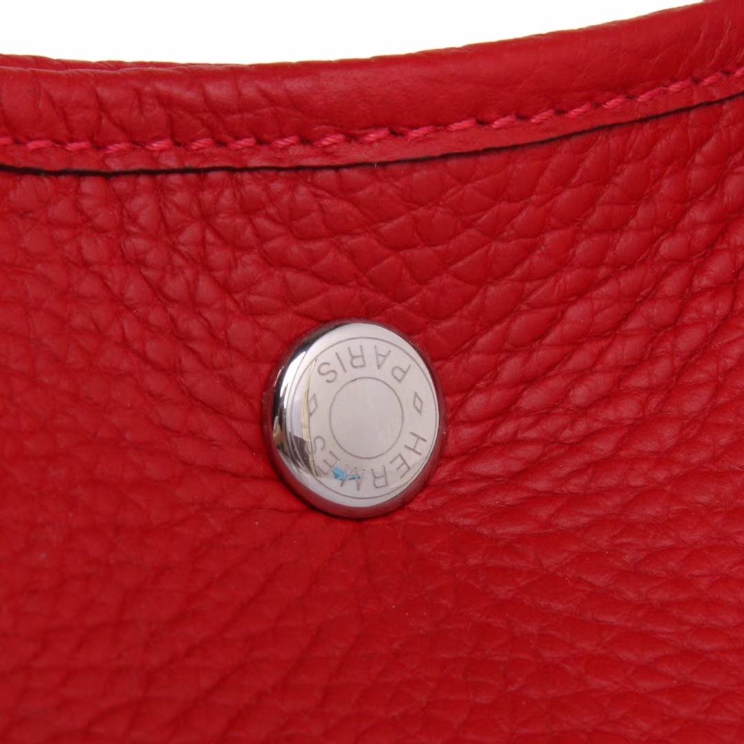 Hermès（爱马仕）Garden Party 花园包 中国红 Togo 银扣 30CM