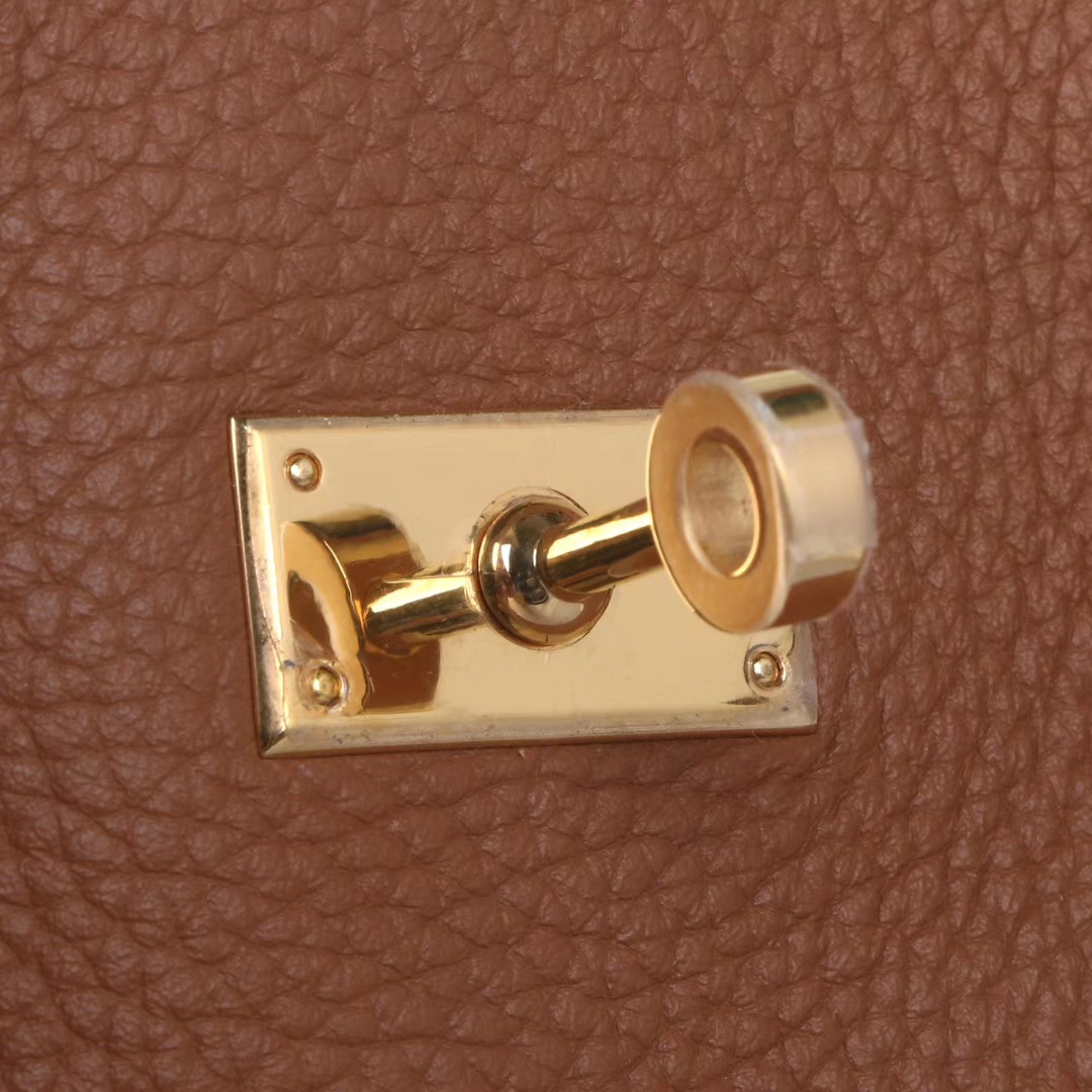 Hermès（爱马仕）soKelly 22cm 金扣 金棕色 togo