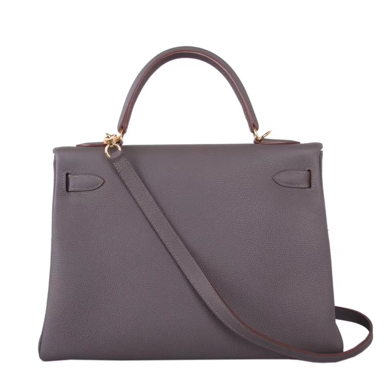 Hermès（爱马仕）Kelly 凯莉包 8F锡器灰 togo 金扣 32cm