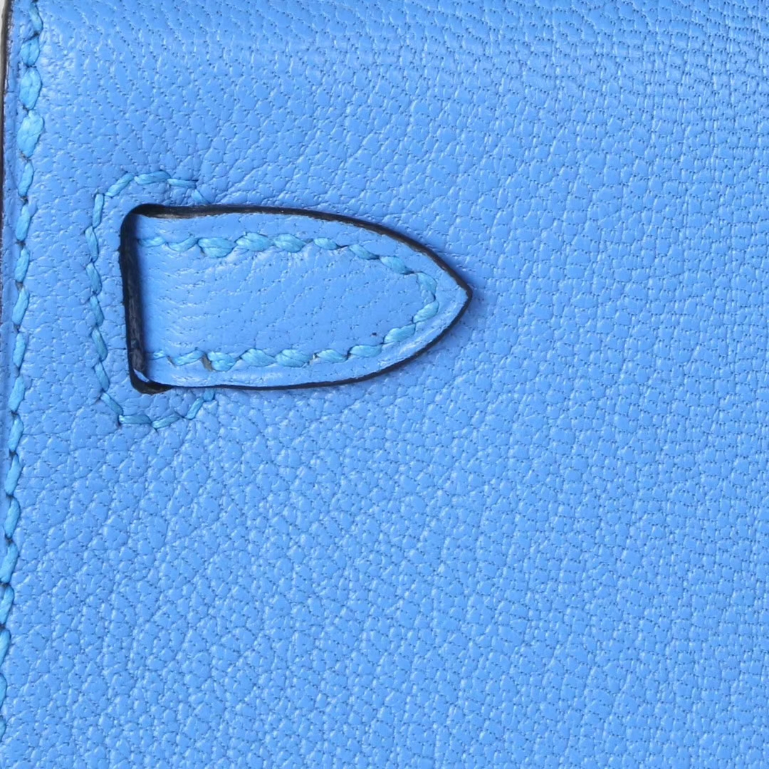 Hermès（爱马仕）mini Kelly 迷你凯莉 天堂蓝 银扣 原厂羊皮 二代