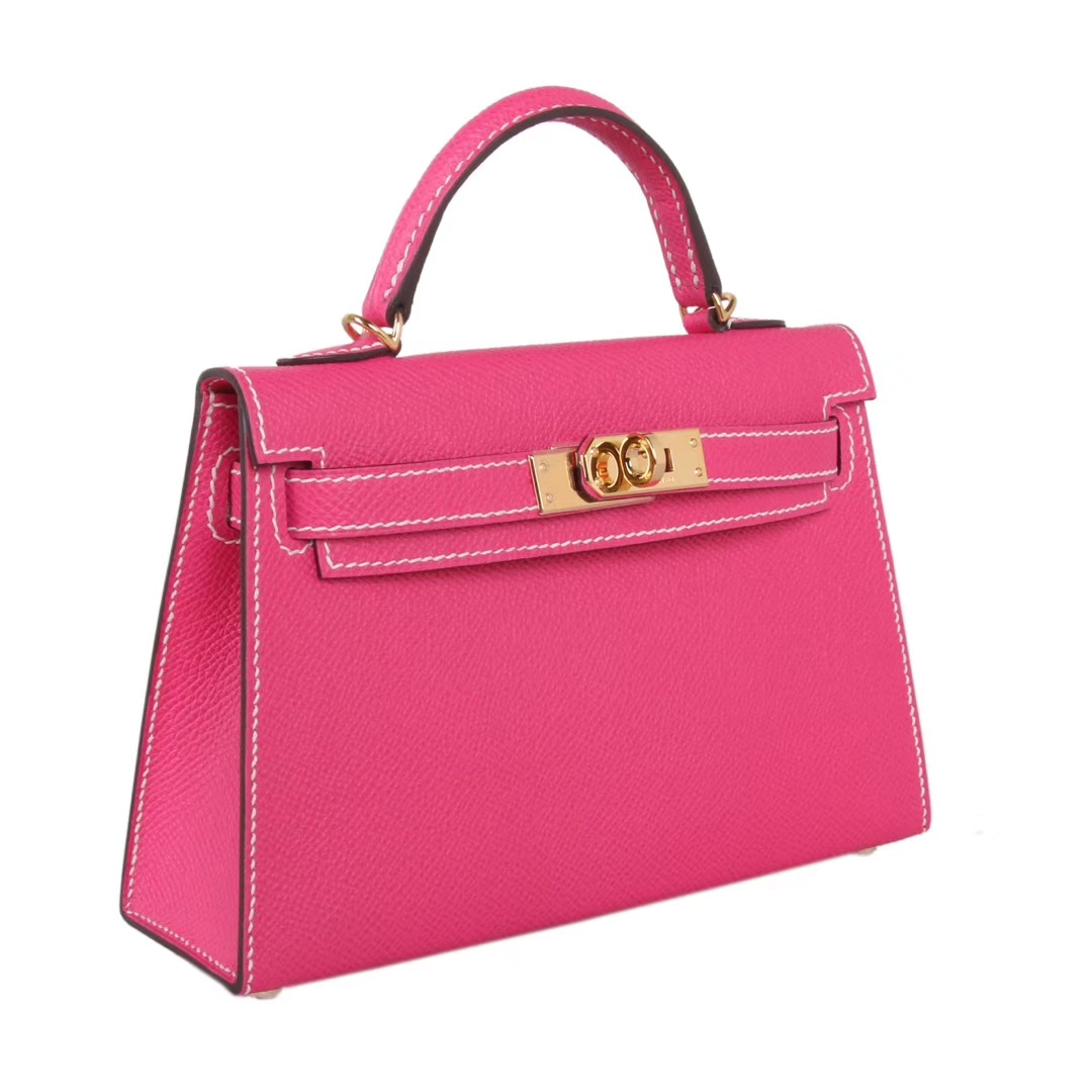 Hermès（爱马仕）mini Kelly 迷你凯莉 糖果粉 金扣 原厂Epsom皮 二代