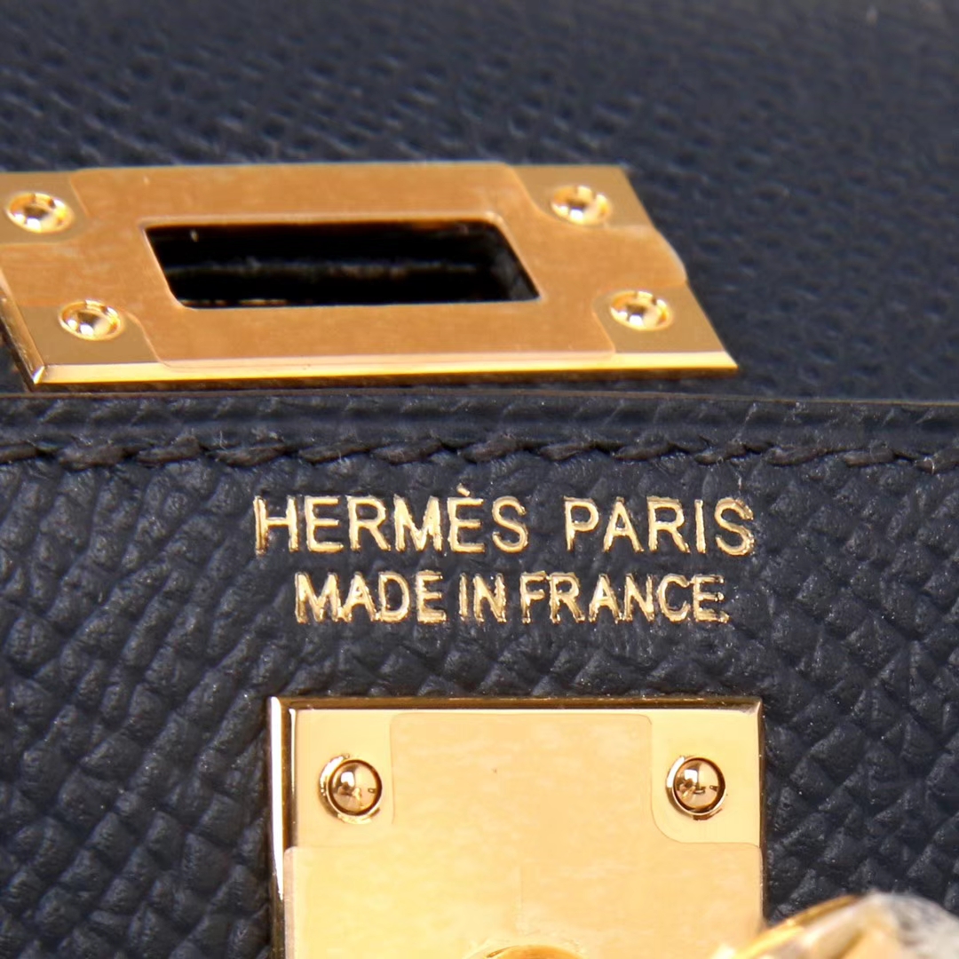 Hermès（爱马仕）mini Kelly 迷你凯莉 午夜蓝 金扣 原厂Epsom皮 二代