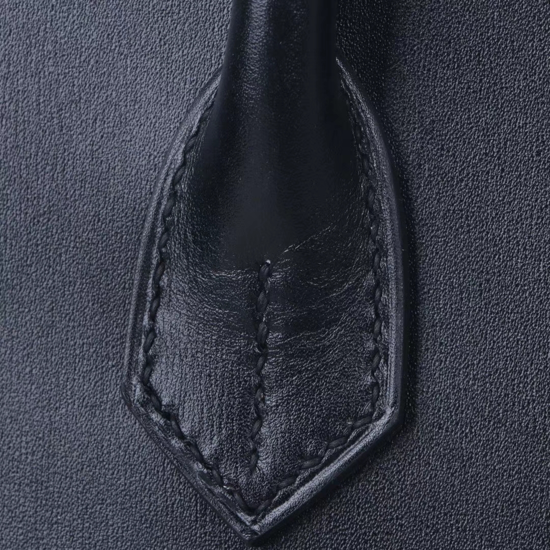 Hermès（爱马仕）birkin 黑色 box皮 so block 黑银扣 30cm
