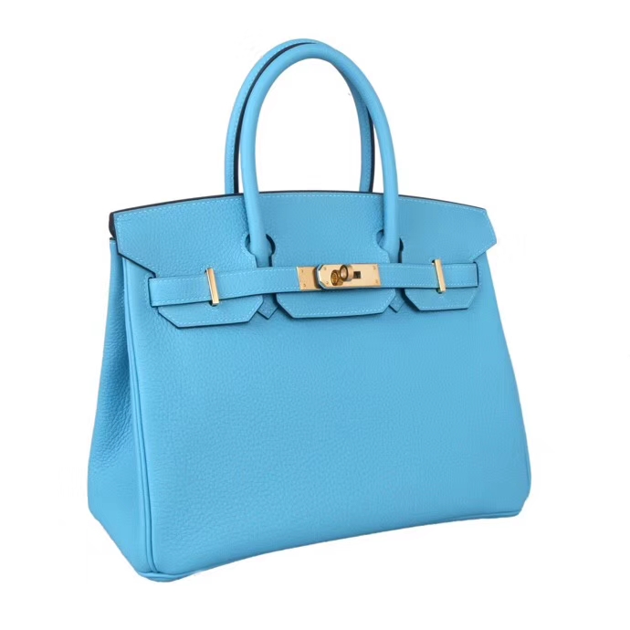 Hermès（爱马仕）2019 新色严选 birkin 铂金包 P3北方蓝 togo 金扣 30cm