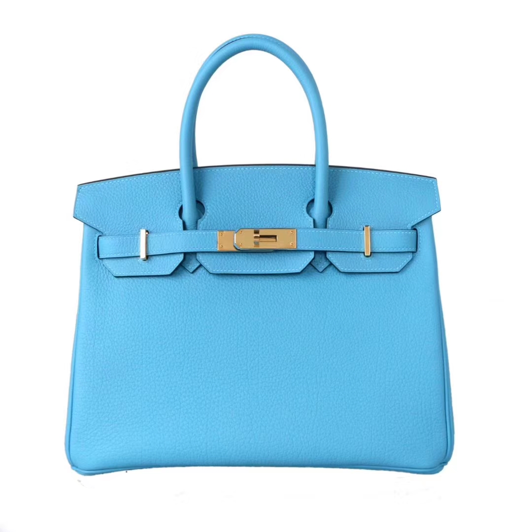 Hermès（爱马仕）2019 新色严选 birkin 铂金包 P3北方蓝 togo 金扣 30cm