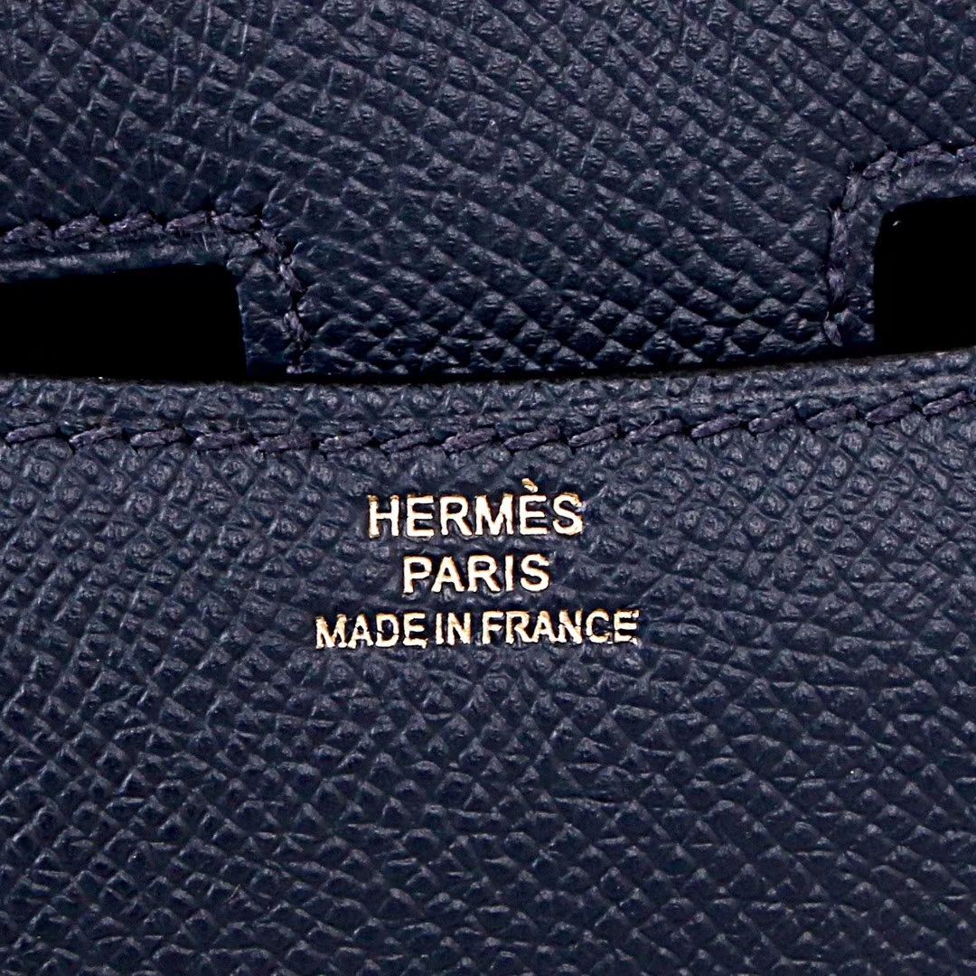 Hermès（爱马仕）Constace空姐包 深海蓝 原厂御用epsom 玫瑰金扣 19cm
